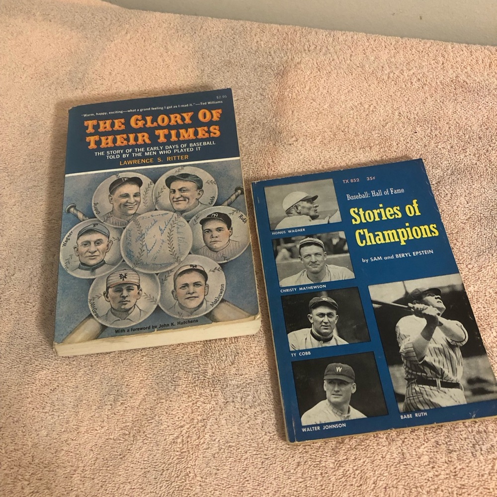 Vintage Lot of 2 Baseball Greats Paperback Books 1966 & 1971